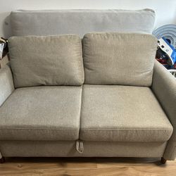 Small Grey Couch, Built In Storage 