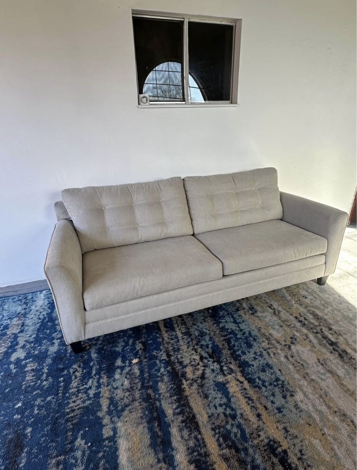 Light Gray Tufted Sofa Couch