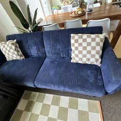 Blue Velvet Futon 