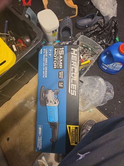 Hercules 15 amp high output motor 9 in large angle grinder 6500 RPM