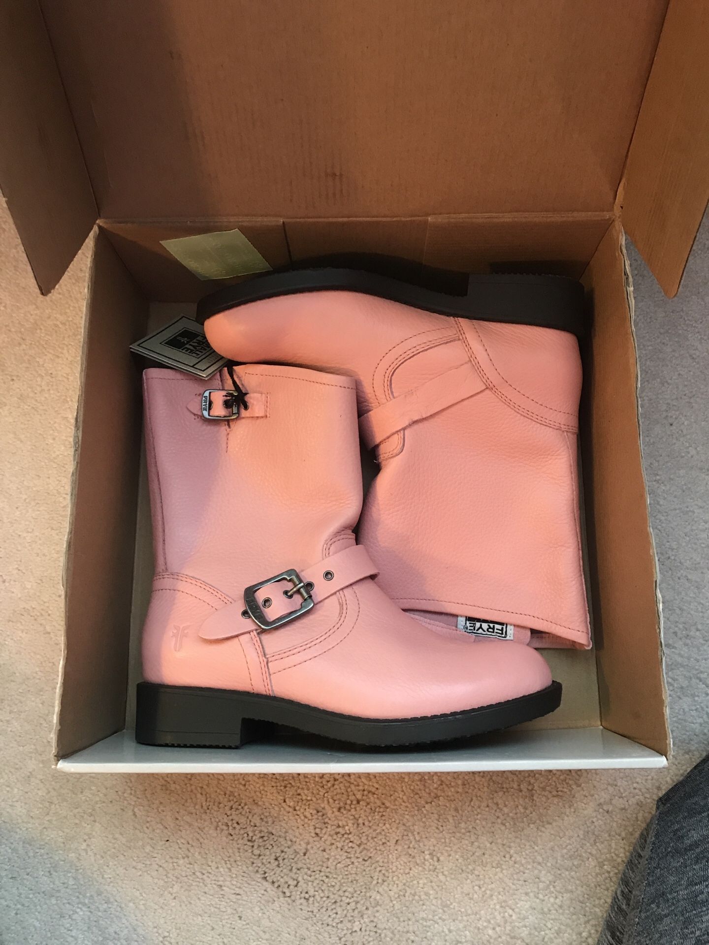 FRYE girls pink boots