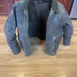 Large Filson wax canvas jacket for hunting or field work 