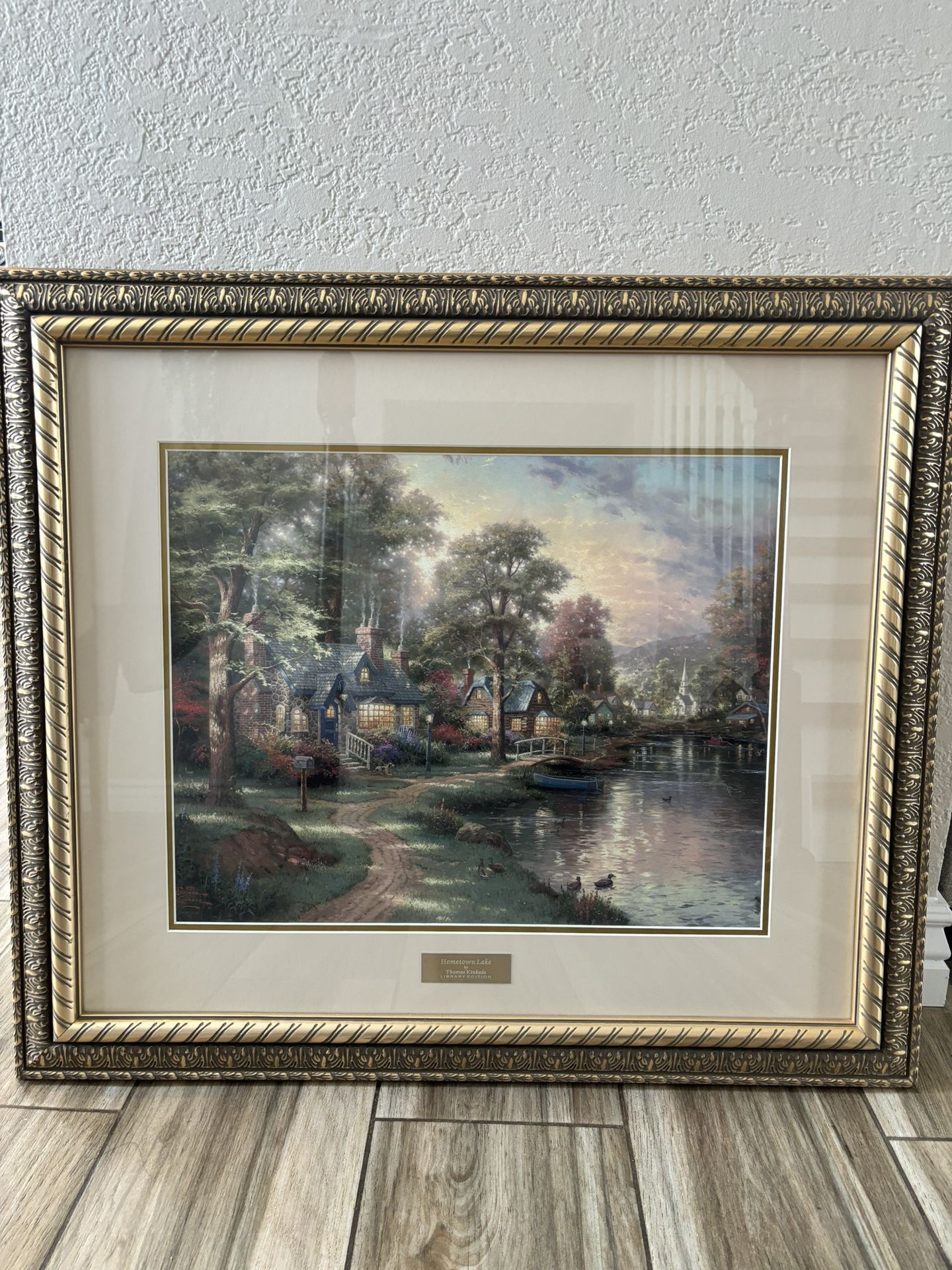 Hometown Lake By Tomas Kinkade Picture Frame