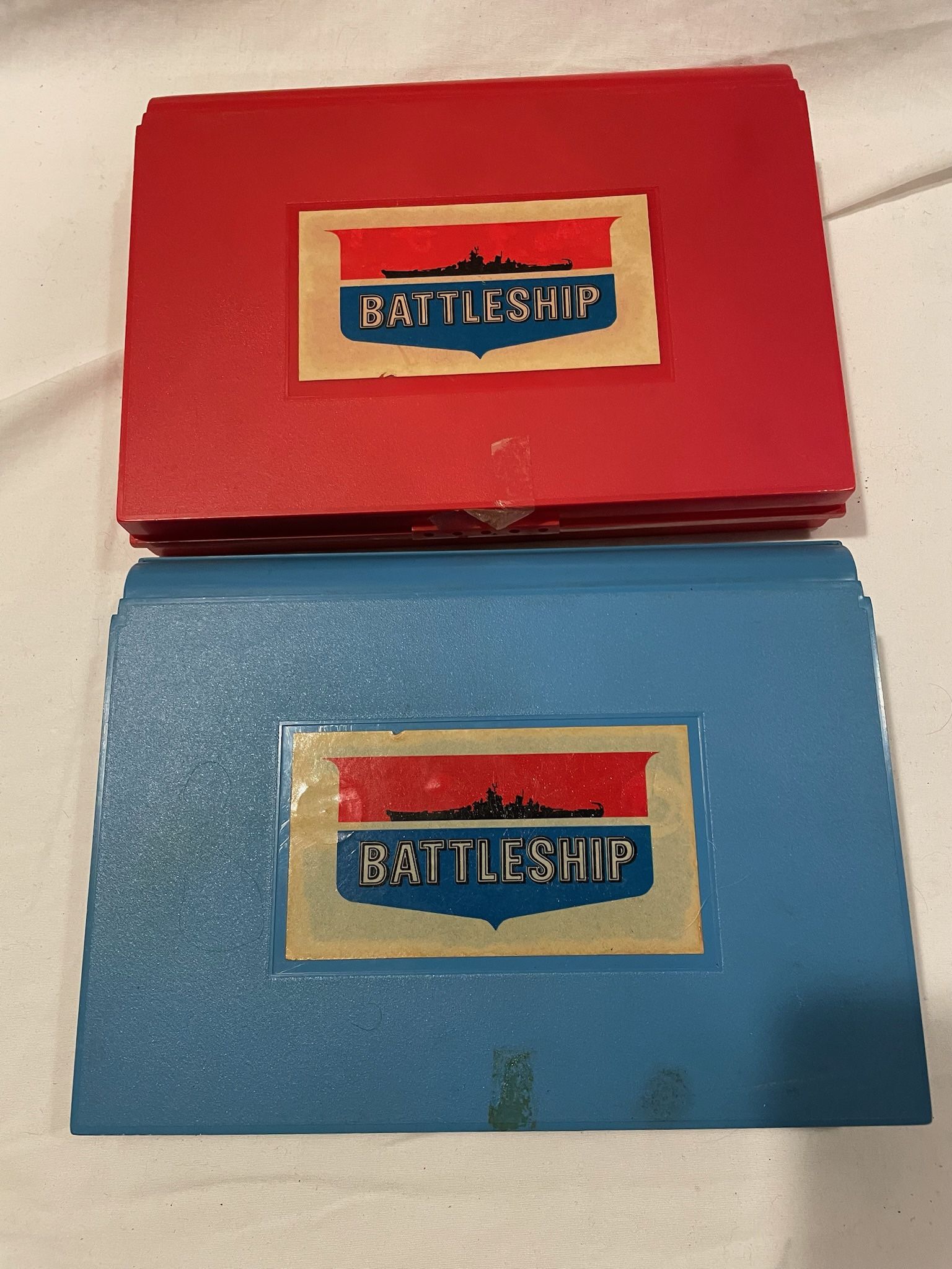 Vintage 1967 Milton Bradley Battleship game w red & blue boards
