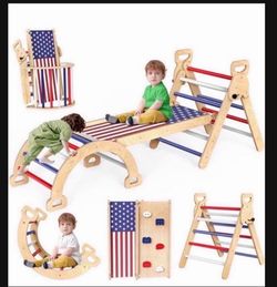 Pikler Triangle Set, Pickler 5 In 1 Climbing Gym PRICE IS FIRM
