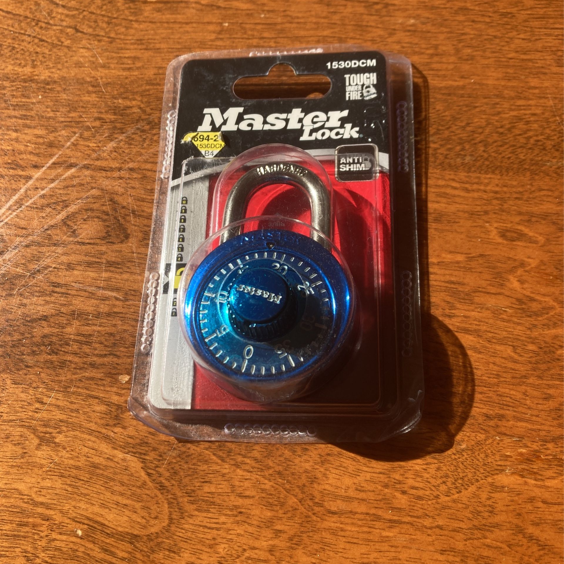 Master Lock Blue Three Digit Combination