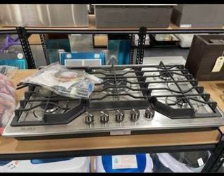 New 34” 5-Burners Recessed Gas Cooktop in Stainless Steel Power Burners