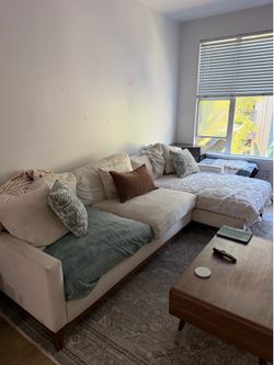 Linen cream couch