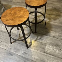 Iron/wood barstools