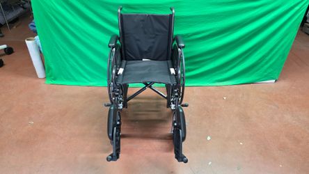 NEW. Medline Guardian K1 Wheelchair with Full-Length Permanent arms and adjustable Swing-Away Leg Rests