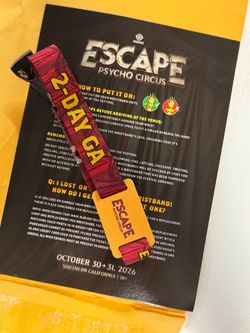 Escape ticket 2days ga 240