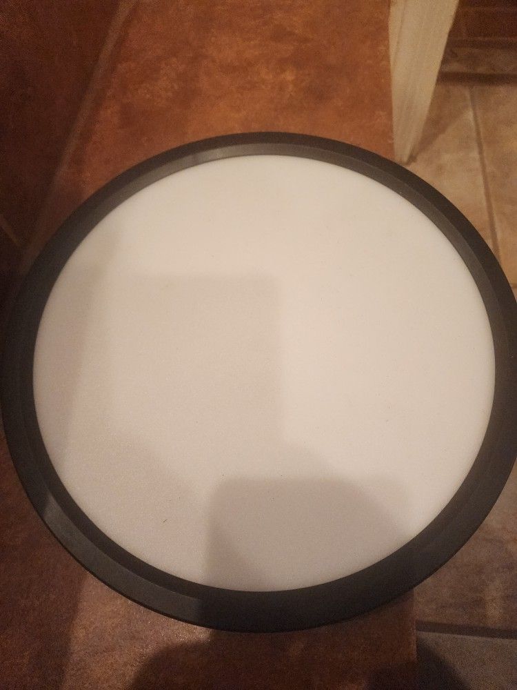 12-Watt 11 in. White Integrated LED Round Ceiling Panel Flush Mount