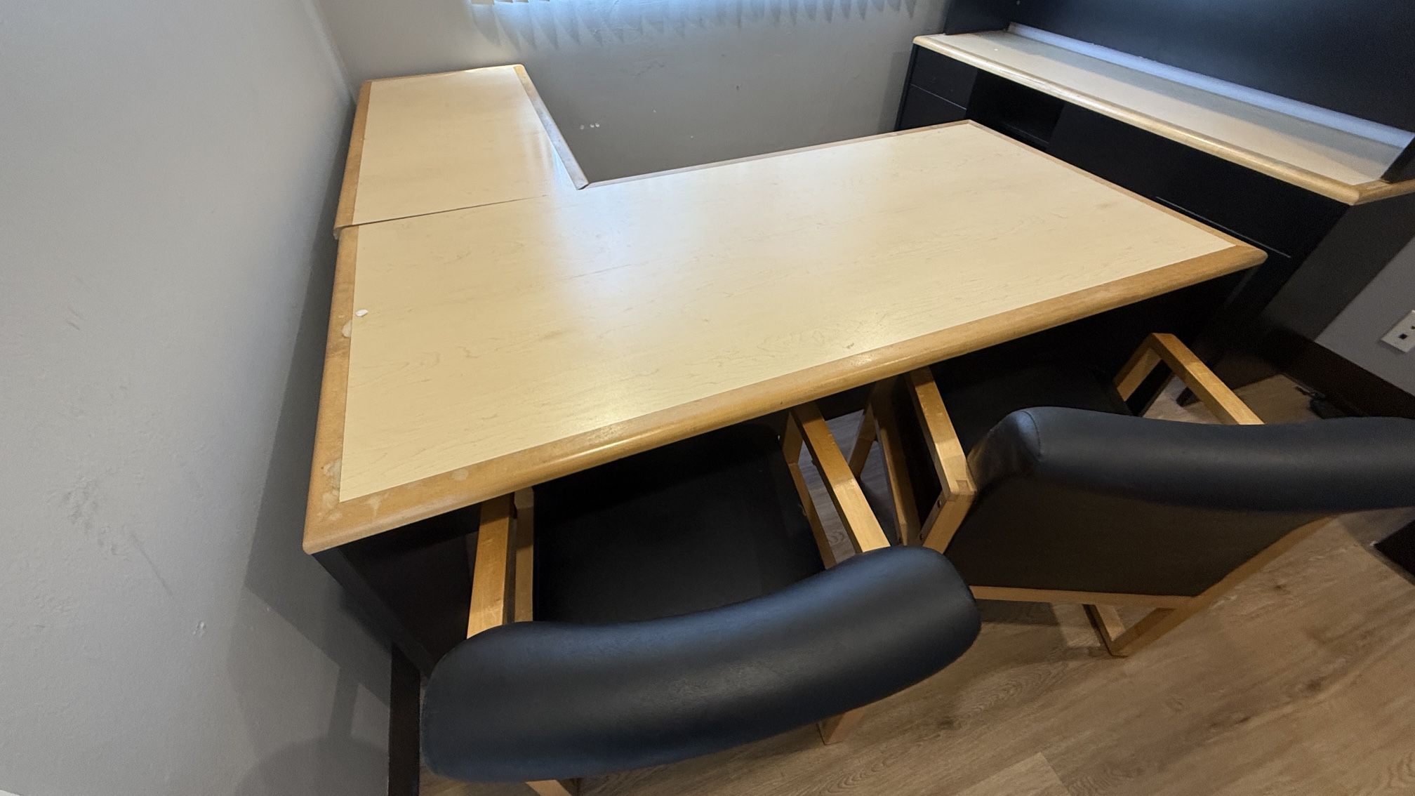 Large Office Furniture Set Up With Chairs