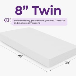 Wayfair Twin Mattress Memory Foam 8”