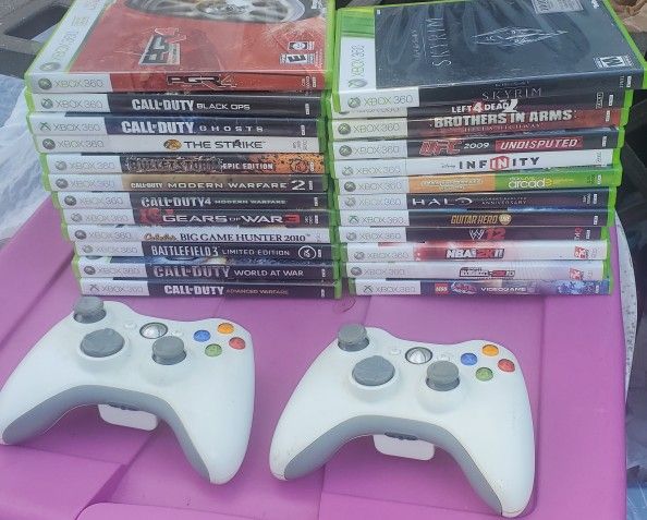 Xbox 360 Games With 2 Controllers (NO SYSTEM INCLUDED)