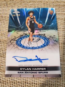 2025-2026 Topps Chrome Dylan Harper Blue Refractor Auto /150