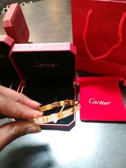 Iced Cartier love bracelet.new