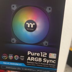 PC Fan Pure12 ARGB SYNC Radiator Fan TT Premium Fan Cooling.