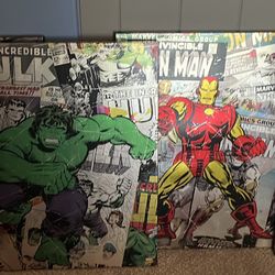 Marvel Wall Art | Metallic Canvas Wrap
