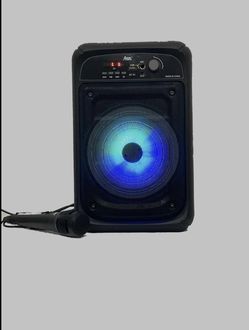 Brand New 6.5” Portable Bluetooth Speaker With Lights And Microphone