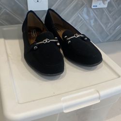 ’s Black Rivet - Black Suede Flats Brand New 