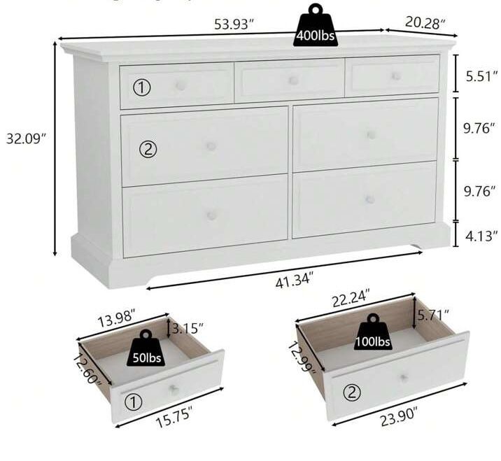 3- 7 Drawer Dressers