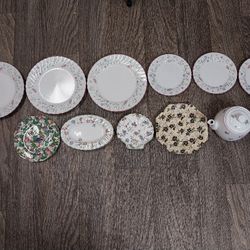 14 Piece China Set (Johnson Brothers), Churchill Staffordshire England (Ducal,)(Arthur Wood)And Booths.