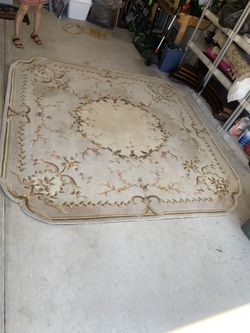 Tufted Nourison Juliette Aubusson Collection Carved Wool Area Rug