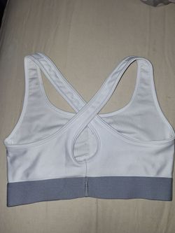 Under Armour Women's Compression Sports Bra Crossback Padded White Size M Medium $15