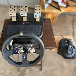 Xbox with steering wheel