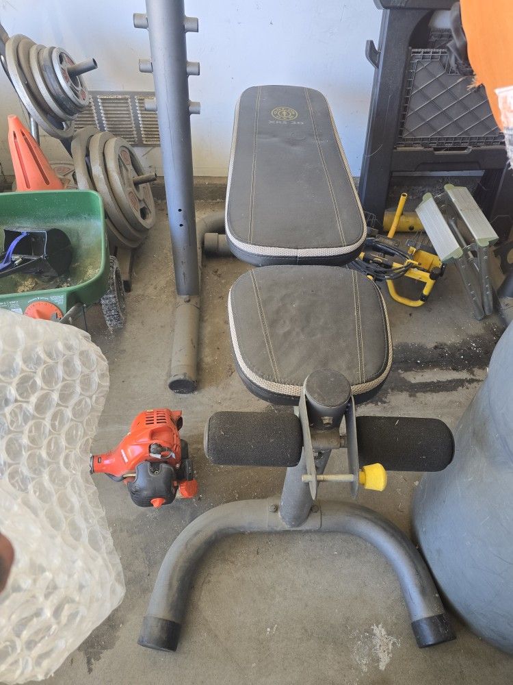 Gold GymXRS 20 Olympic Bench Set With Bar And Weights Included
