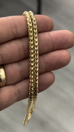 24” Diamond cut Franco 10KT Gold chain 4mm