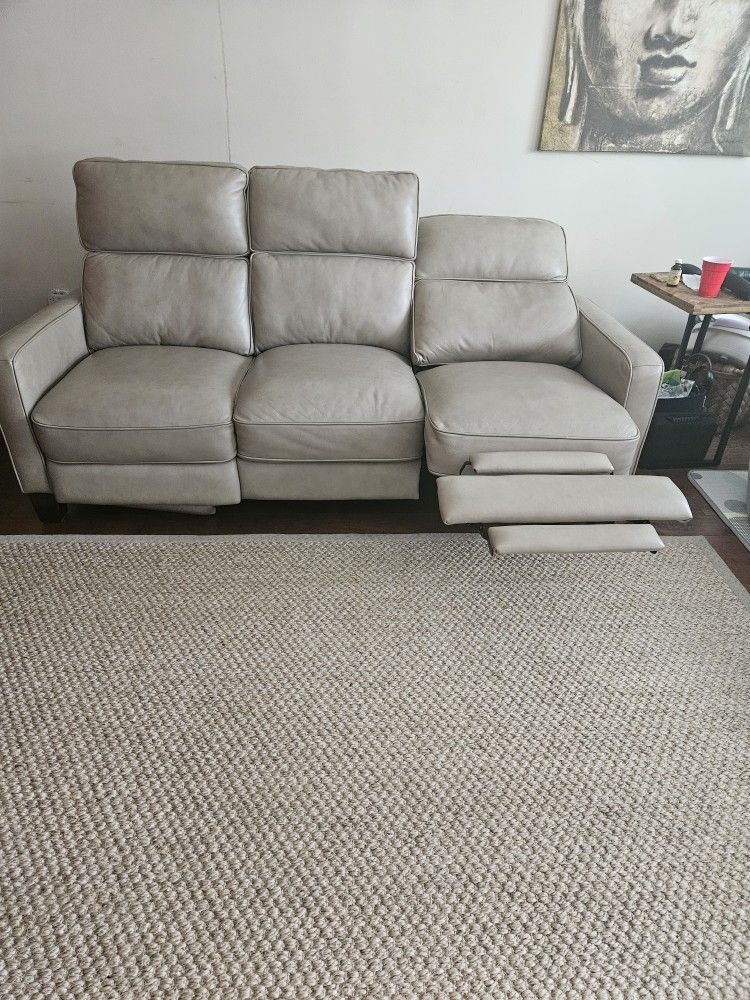 Leather Recline Sofa