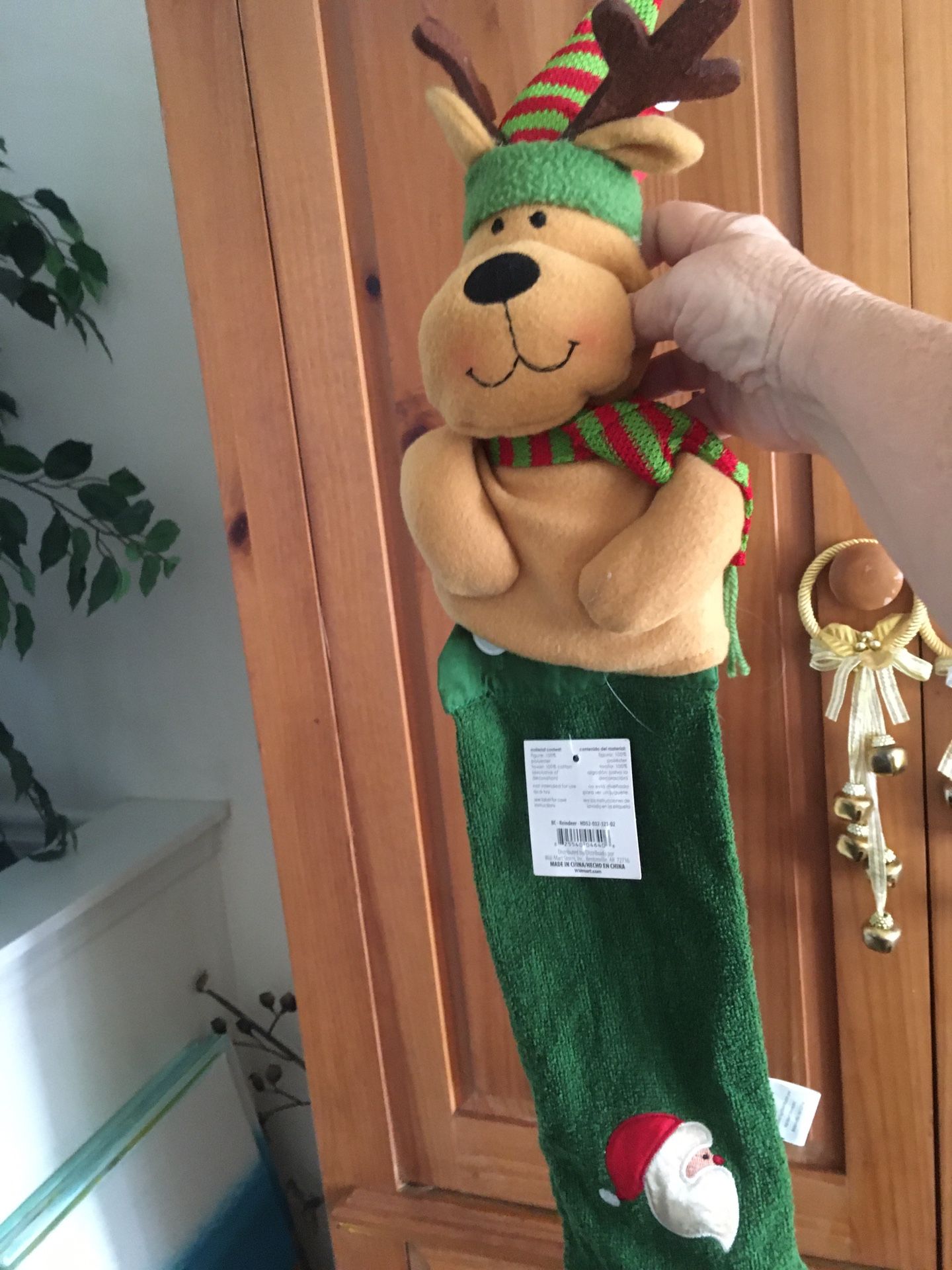 Reindeer Towel Holder. New.