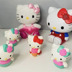 Sanrio Hello Kitty Lot Plush & Plastic Collectible Figures Not Working