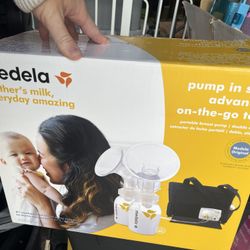 Medela pump, pump parts, bottles, nursing pads, breast milk bags