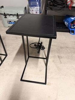 Two Black End Tables
