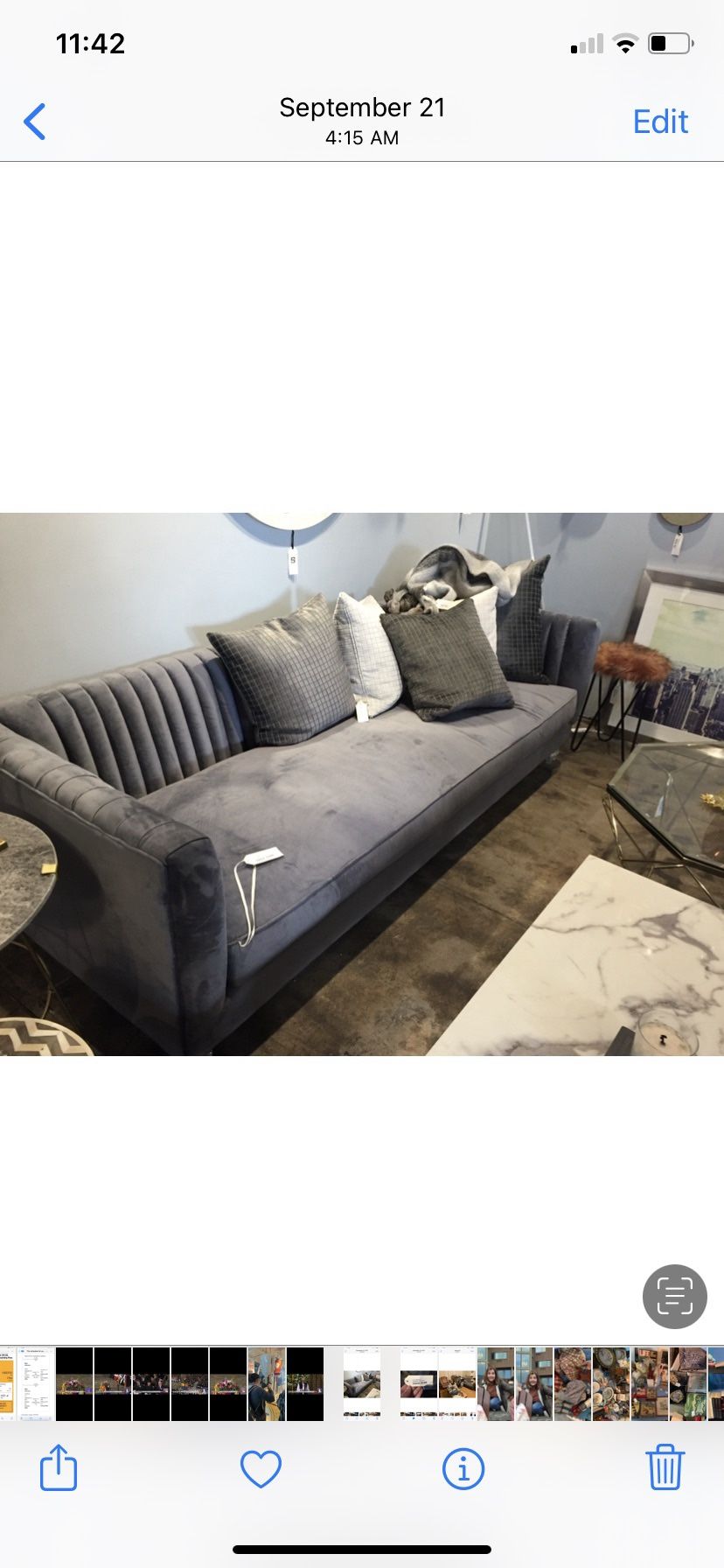 Sofa, Gray trevon, Like New