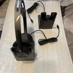 Plantronics Voyager Focus 2 Bluetooth Noise Cancelling Head Set With Extra Base 