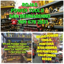 ROJAS POWER TOOLS 👍 MILWAUKEE  DEWALT  MAKITA RIDGID RYOBI METABO ECHO BOSCH PORTER CABLE EGO  CRAFTSMAN AND MORE.

