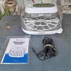24 Eggs Incubator w/Automatic Egg Turning, Egg Candling + More.