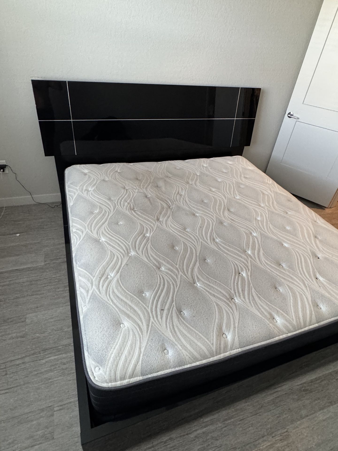 Black Glossy King Bed frame