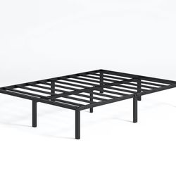 ZINUS Yelena 14 Inch Queen Metal Platform Bed Frame with Steel Slat Support in Black