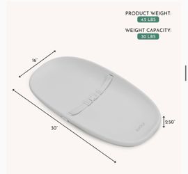 NEW Evolur Eva Baby Changing Pad in Light Gray, Soft, Lightweight and Portable Changing Pad, Fits All Changing Table, Waterproof Firm Padding