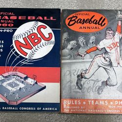 1958 and 1960 Official Baseball Annuals 