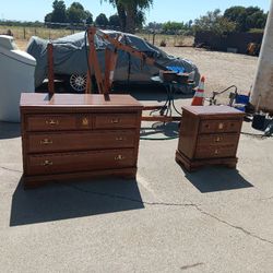 Dresser With Mirror Plus Nightstand 