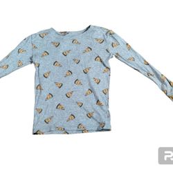 Gap Kids Pepperoni Pizza Graphic PJ Long Sleeve  Shirt Size 8
