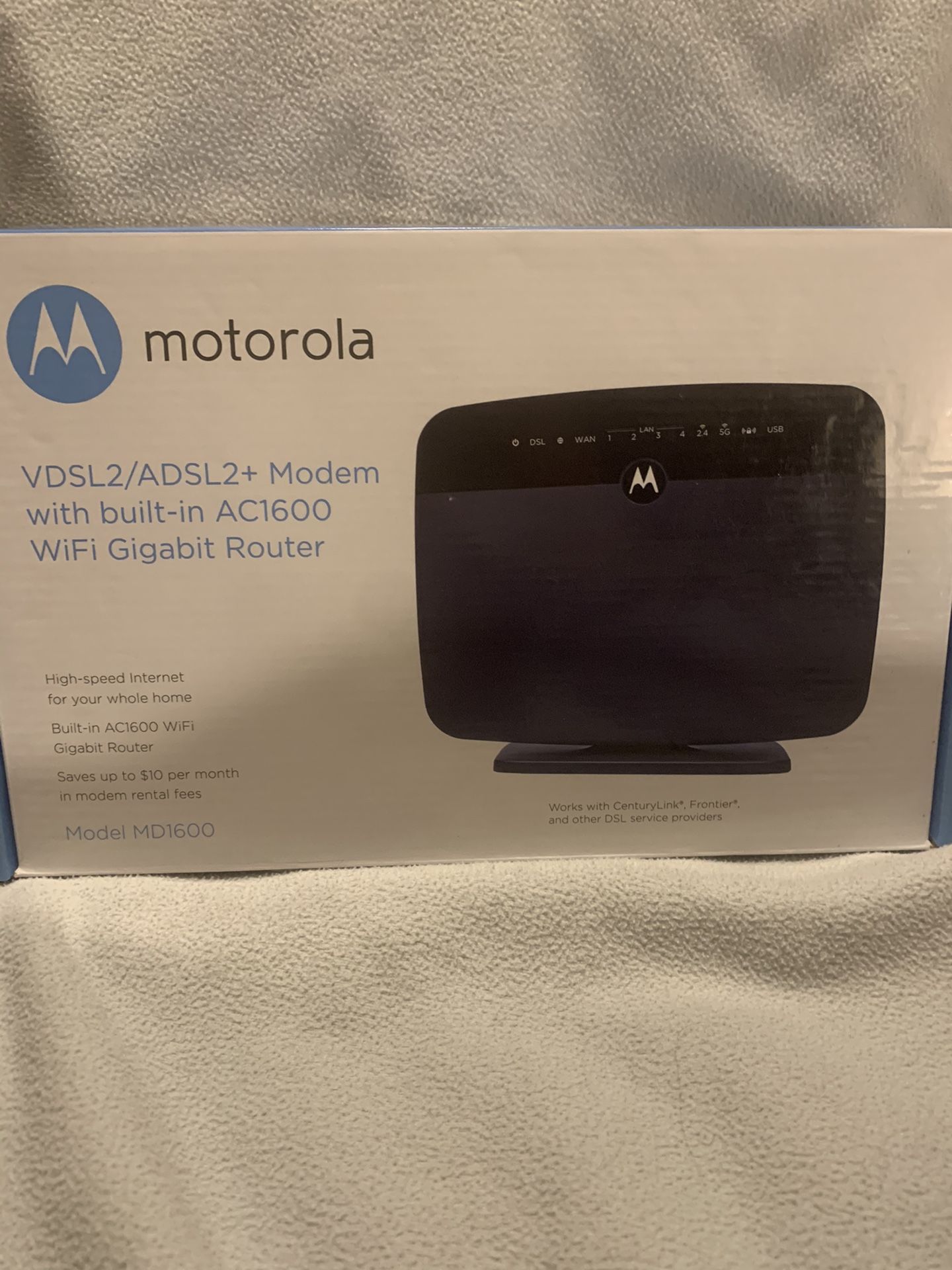 Motorola modem with built in WiFi gigabit router