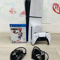 PlayStation 5 Slim - 1 TB Disc Version , Bonus 1 Game NBA 2K21 ( Used Very New )