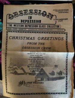 Depression glass book journal magazine and newspaper
